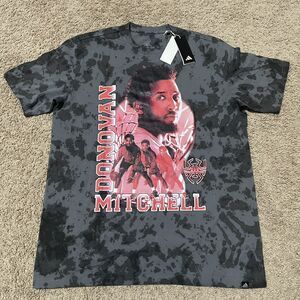 Donovan Mitchell Shirt Mens Large Grey Adidas Tie Dye Camo Tunnel D.O.M Spida